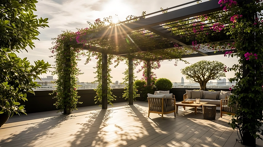 Terrasse pergola - Route du meuble20